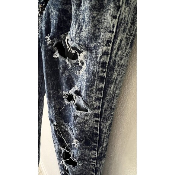 Judy Blue Jeans distressed ripped acid wash retro destroyed blue denim 3X / 20W - Picture 3 of 15